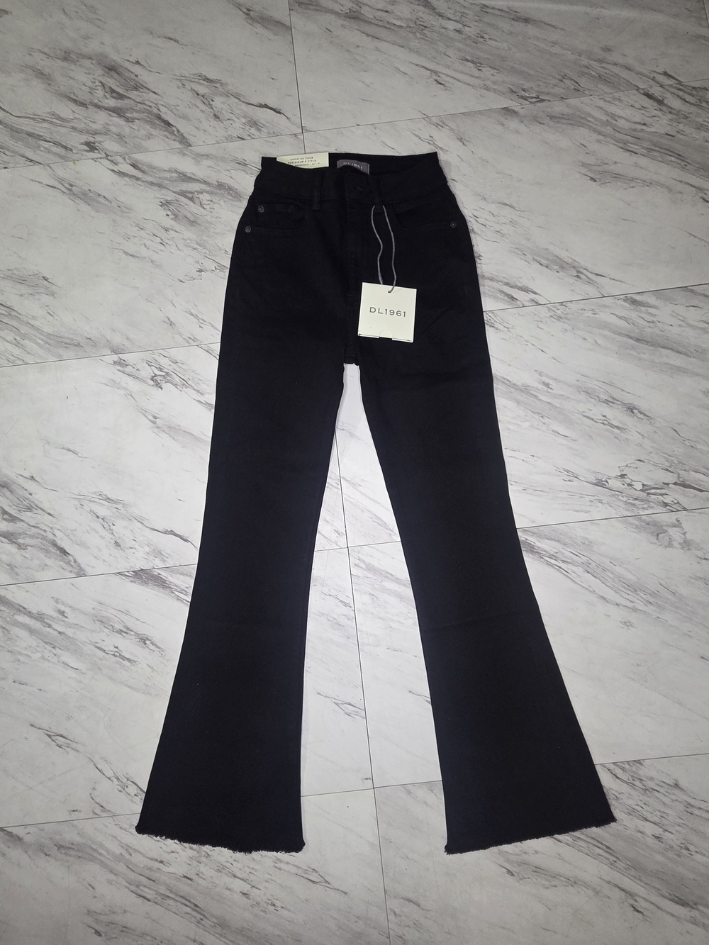 DL1961 Black High-Rise Flare Jeans Size US 23